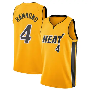 Miami Heat A.J. Hammons 2020/21 Jersey - Earned Edition - Men's Swingman Gold