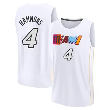 Miami Heat A.J. Hammons 2022/23 City Edition Jersey - Men's Fast Break White