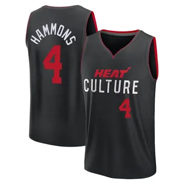 Miami Heat A.J. Hammons 2023/24 City Edition Jersey - Men's Fast Break Black