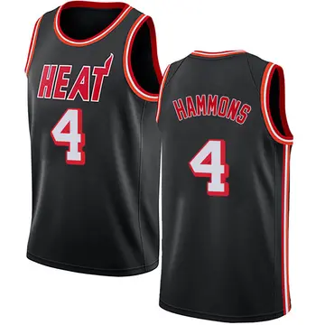 Miami Heat A.J. Hammons Fashion Hardwood Classics Jersey - Men's Swingman Black