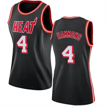 Miami Heat A.J. Hammons Fashion Hardwood Classics Jersey - Women's Swingman Black