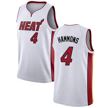 Miami Heat A.J. Hammons Jersey - Association Edition - Men's Swingman White