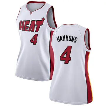 Miami Heat A.J. Hammons Jersey - Association Edition - Women's Swingman White