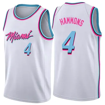 Miami Heat A.J. Hammons Jersey - City Edition - Men's Swingman White