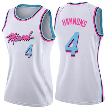 Miami Heat A.J. Hammons Jersey - City Edition - Women's Swingman White