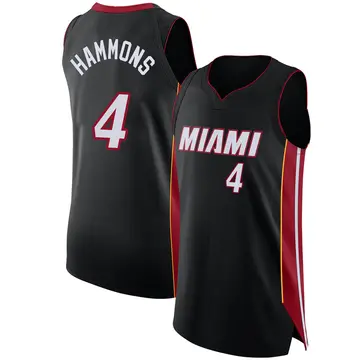 Miami Heat A.J. Hammons Jersey - Icon Edition - Men's Authentic Black