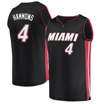 Miami Heat A.J. Hammons Jersey - Icon Edition - Men's Fast Break Black