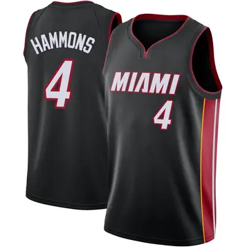 Miami Heat A.J. Hammons Jersey - Icon Edition - Men's Swingman Black