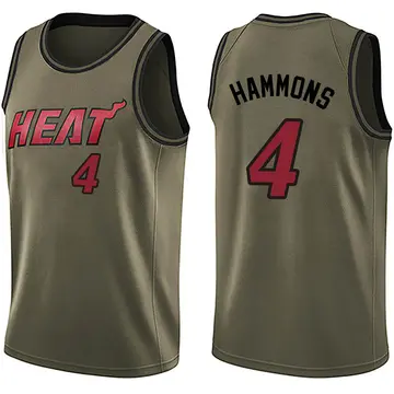 Miami Heat A.J. Hammons Salute to Service Jersey - Youth Swingman Green