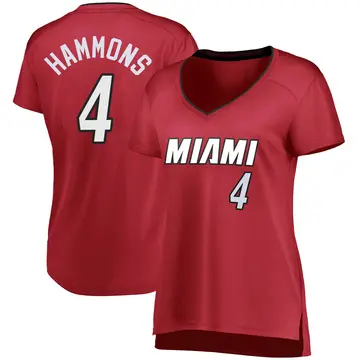 Miami Heat A.J. Hammons Wine Jersey - Statement Edition - Women's Fast Break