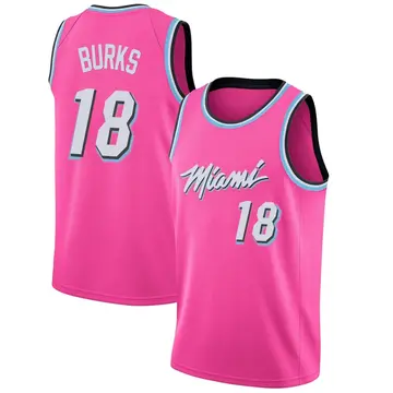 Miami Heat Alec Burks 2018/19 Jersey - Earned Edition - Men's Swingman Pink