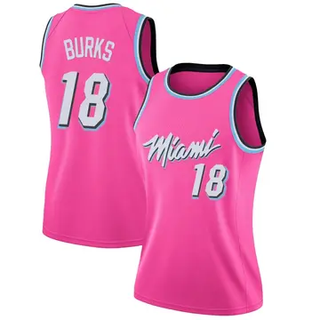 Miami Heat Alec Burks 2018/19 Jersey - Earned Edition - Women's Swingman Pink