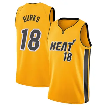 Miami Heat Alec Burks 2020/21 Jersey - Earned Edition - Men's Swingman Gold