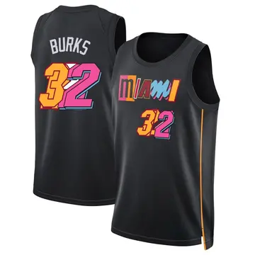 Miami Heat Alec Burks 2021/22 City Edition Jersey - Men's Swingman Black