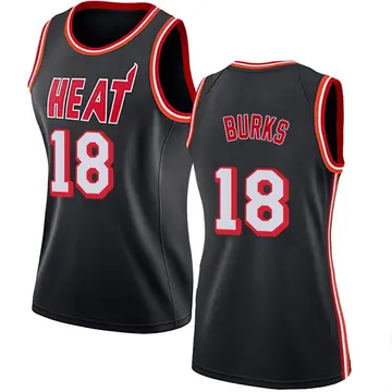 Miami Heat Alec Burks Fashion Hardwood Classics Jersey - Women's Swingman Black