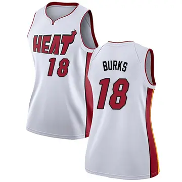 Miami Heat Alec Burks Jersey - Association Edition - Women's Swingman White