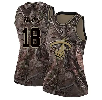 Miami Heat Alec Burks Realtree Collection Jersey - Women's Swingman Camo