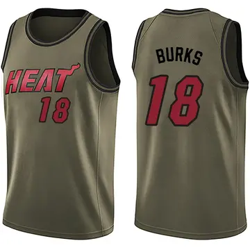 Miami Heat Alec Burks Salute to Service Jersey - Men's Swingman Green