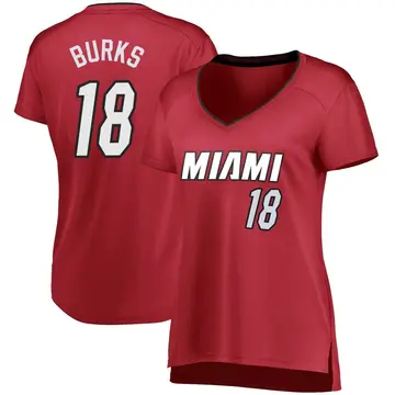 Miami Heat Alec Burks Wine Jersey - Statement Edition - Women's Fast Break