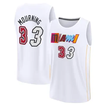 Miami Heat Alonzo Mourning 2022/23 City Edition Jersey - Youth Fast Break White