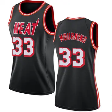 Miami Heat Alonzo Mourning Fashion Hardwood Classics Jersey - Women's Swingman Black