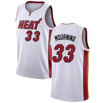 Miami Heat Alonzo Mourning Jersey - Association Edition - Men's Swingman White