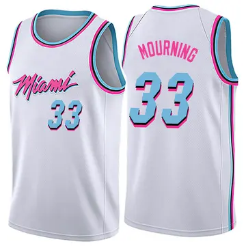 Miami Heat Alonzo Mourning Jersey - City Edition - Men's Swingman White