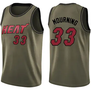 Miami Heat Alonzo Mourning Salute to Service Jersey - Men's Swingman Green