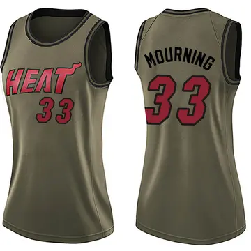 Miami Heat Alonzo Mourning Salute to Service Jersey - Women's Swingman Green