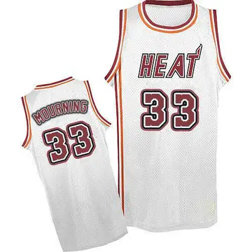 Miami Heat Alonzo Mourning Throwback Jersey - Men's Authentic White