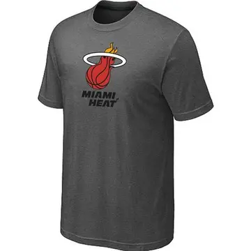 Miami Heat Big & Tall Primary Logo T-Shirt - - Men's Dark Grey