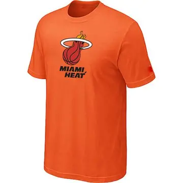 Miami Heat Big & Tall Primary Logo T-Shirt - - Men's Orange