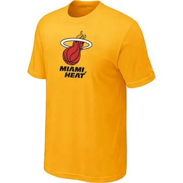 Miami Heat Big & Tall Primary Logo T-Shirt - - Men's Yellow