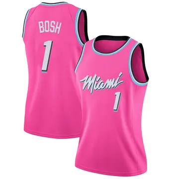 Miami Heat Chris Bosh 2018/19 Jersey - Earned Edition - Women's Swingman Pink