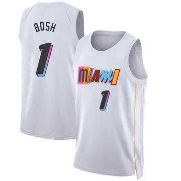 Miami Heat Chris Bosh 2022/23 City Edition Jersey - Men's Swingman White