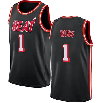 Miami Heat Chris Bosh Fashion Hardwood Classics Jersey - Men's Swingman Black