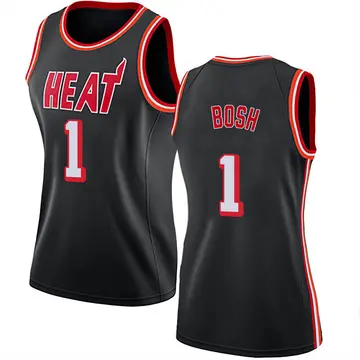 Miami Heat Chris Bosh Fashion Hardwood Classics Jersey - Women's Swingman Black