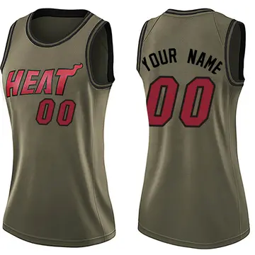 Miami Heat Custom Salute to Service Jersey - Women's Swingman Green