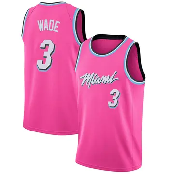 Miami Heat Dwyane Wade 2018/19 Jersey - Earned Edition - Men's Swingman Pink