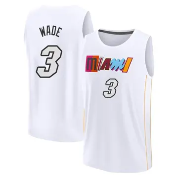 Miami Heat Dwyane Wade 2022/23 City Edition Jersey - Men's Fast Break White