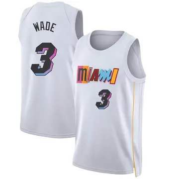 Miami Heat Dwyane Wade 2022/23 City Edition Jersey - Youth Swingman White