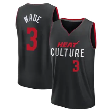 Miami Heat Dwyane Wade 2023/24 City Edition Jersey - Youth Fast Break Black