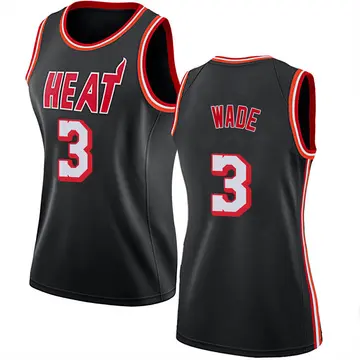 Miami Heat Dwyane Wade Fashion Hardwood Classics Jersey - Women's Swingman Black