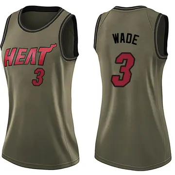 Miami Heat Dwyane Wade Salute to Service Jersey - Women's Swingman Green