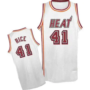 Miami Heat Glen Rice Throwback Finals Patch Jersey - Men's Authentic White