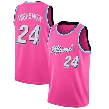 Miami Heat Haywood Highsmith 2018/19 Jersey - Earned Edition - Men's Swingman Pink