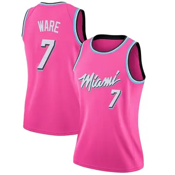 Miami Heat Kel'el Ware 2018/19 Jersey - Earned Edition - Women's Swingman Pink