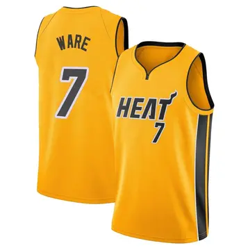 Miami Heat Kel'el Ware 2020/21 Jersey - Earned Edition - Men's Swingman Gold