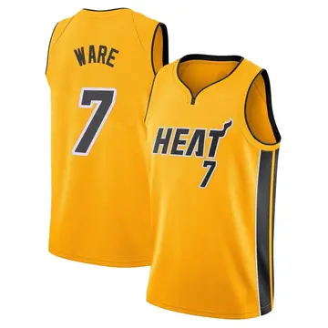 Miami Heat Kel'el Ware 2020/21 Jersey - Earned Edition - Youth Swingman Gold