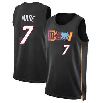 Miami Heat Kel'el Ware 2021/22 City Edition Jersey - Youth Swingman Black